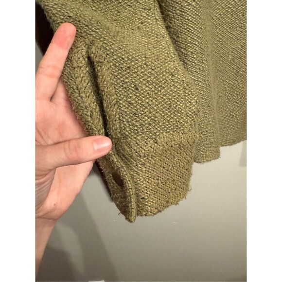Soft Surroundings Olive Green Long Sleeve Snap Front Cardigan Size Medium - Picture 6 of 6